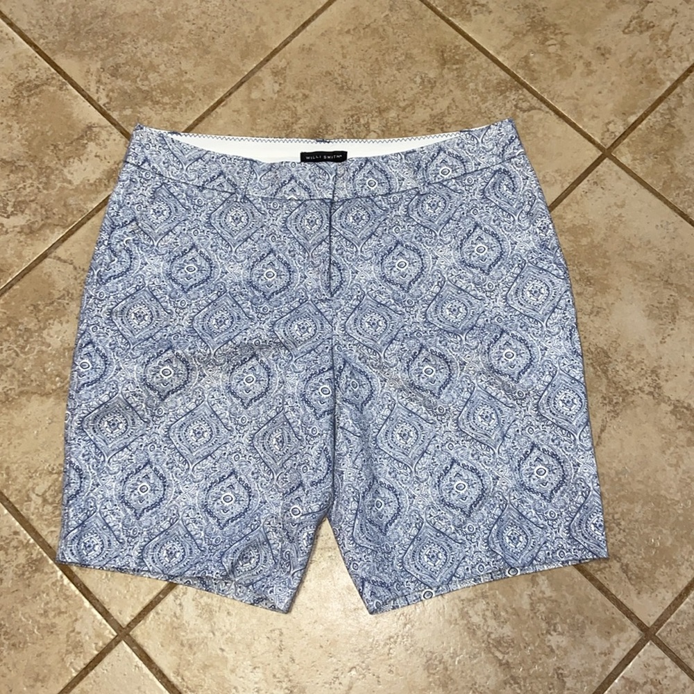 Willi Smith Blue Paisley Shorts